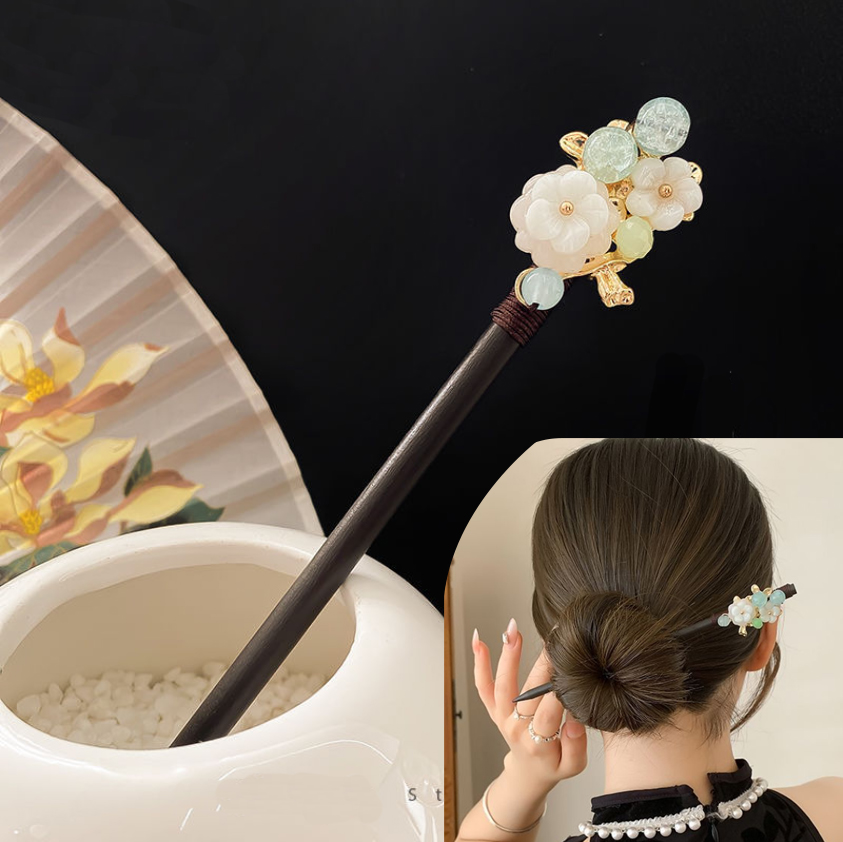 Hanbok Hair Pin - Pauzinho de Cabelo Chinês de Madeira