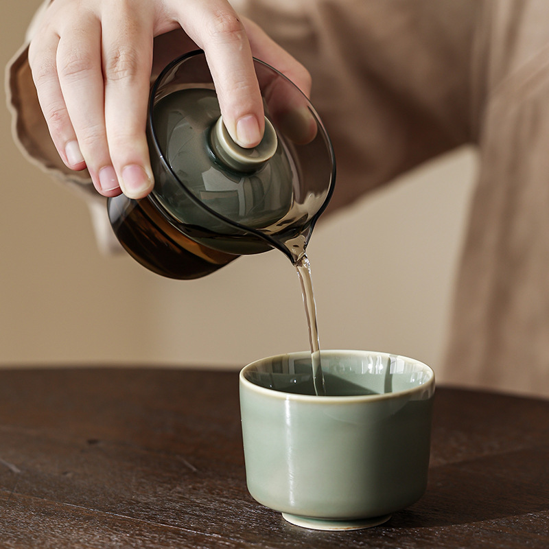 Celadon Ceramic Cup - Celadon porcelana xícara de chá portátil