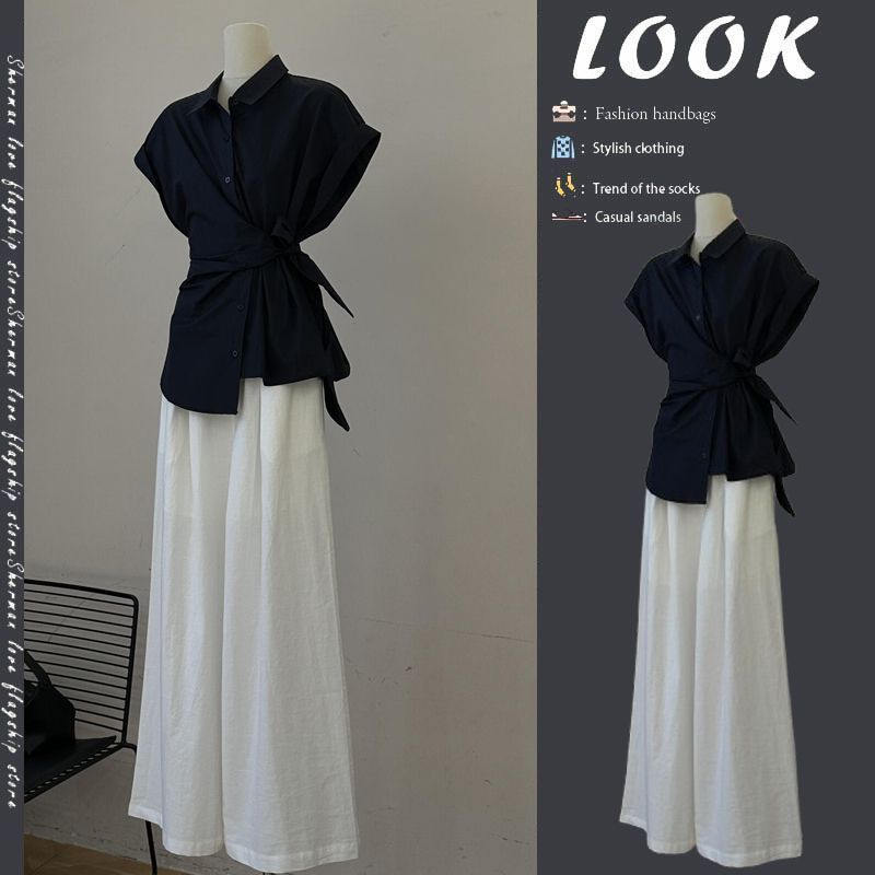 Korean Lifestyle - Conjunto Feminino de Verão com Camisa