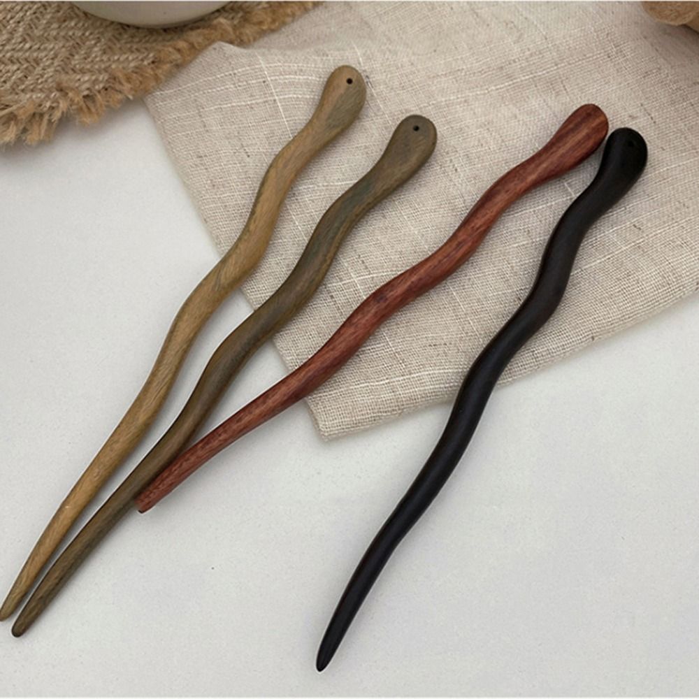 Hanbok Hair Pin - Estilo chinês elegante madeira cabelo vara