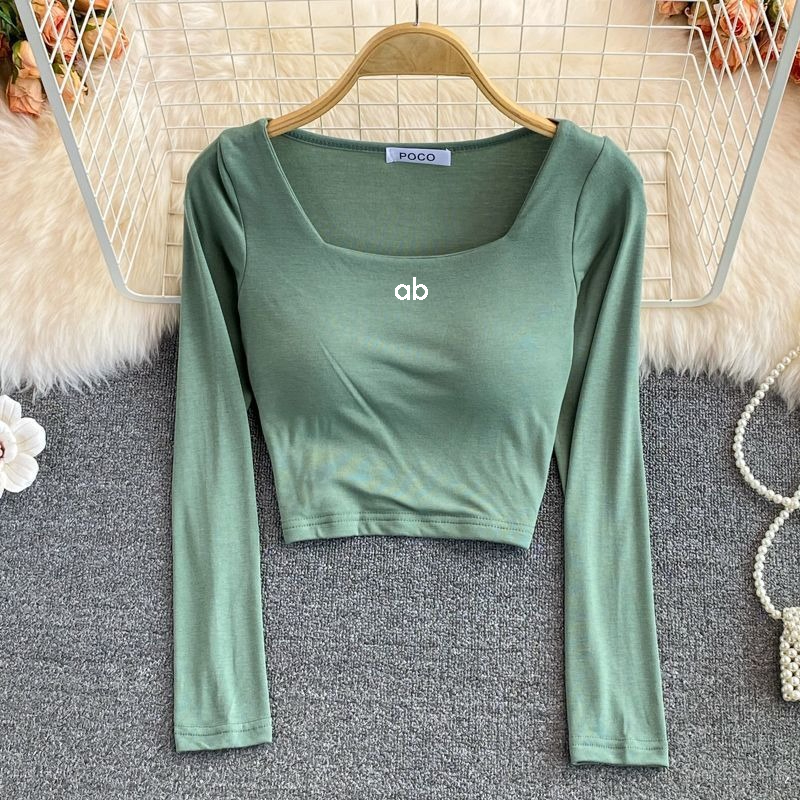 Korean Lifestyle - Camiseta feminina de manga comprida com