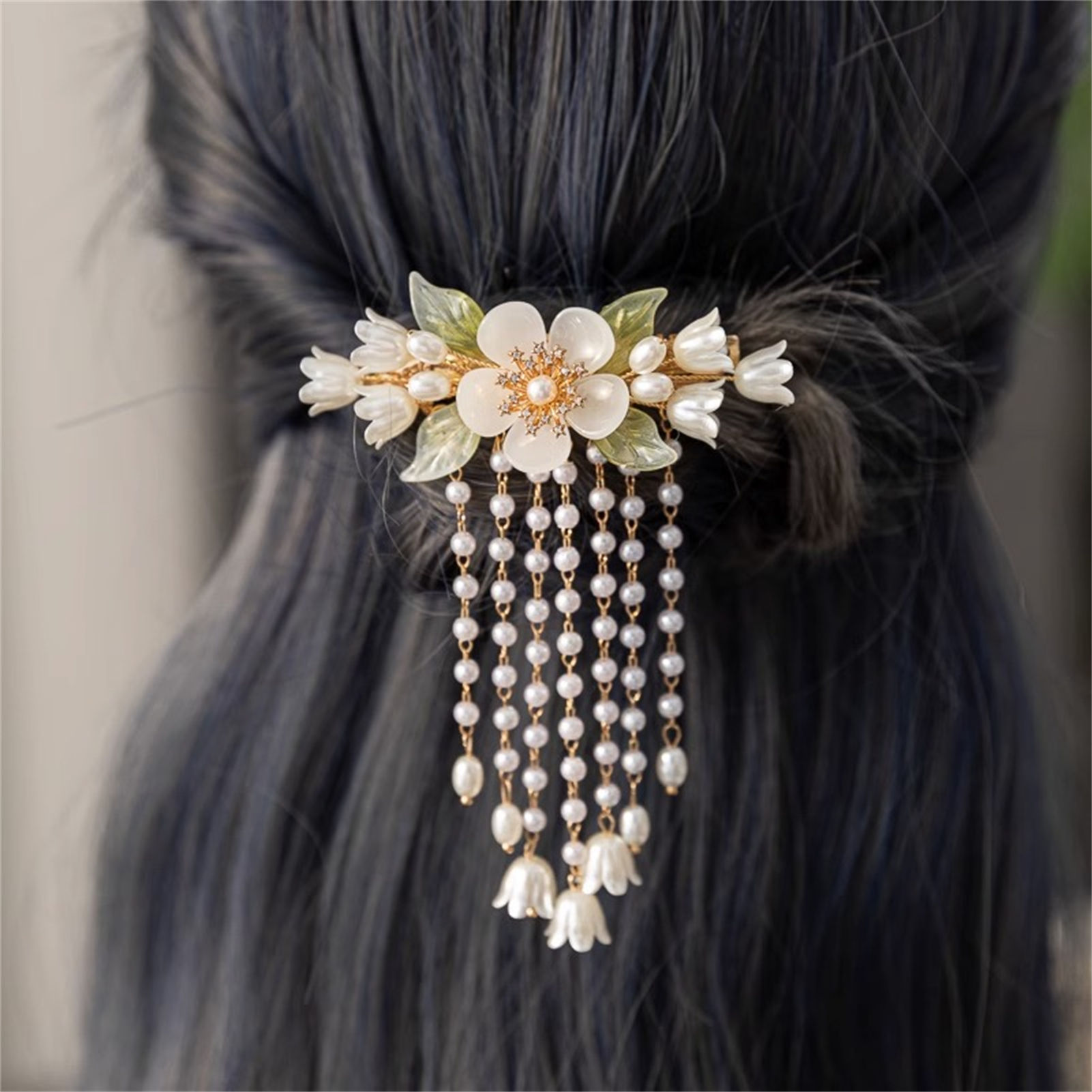 Hanbok Hair Pin - Grampo de cabelo com borla de