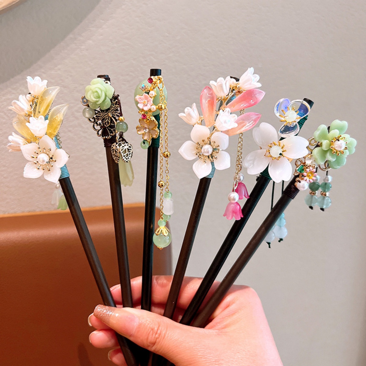 Hanbok Hair Pin - Grampo de cabelo de madeira com