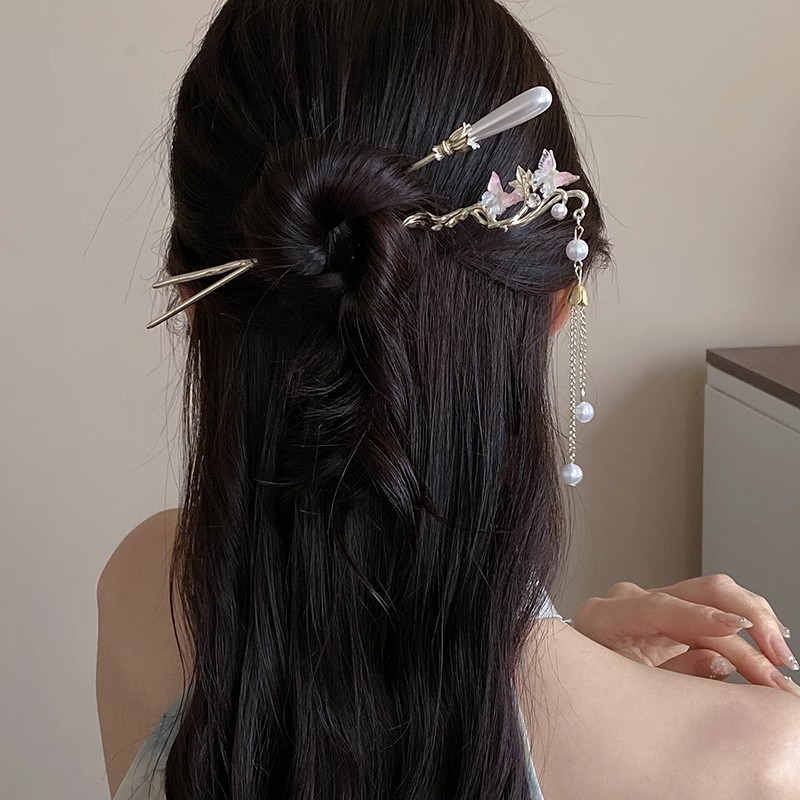 Grampos de cabelo de flor de l - Hanbok Hair Pin avaliação e preço