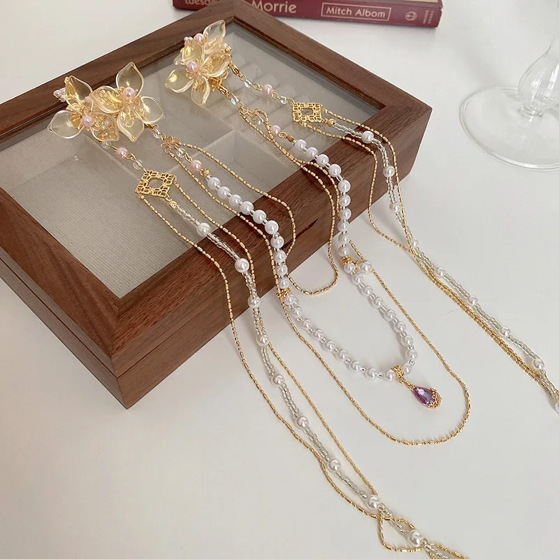 Novo estilo chinês strass flor - Hanbok Hair Pin avaliação e preço