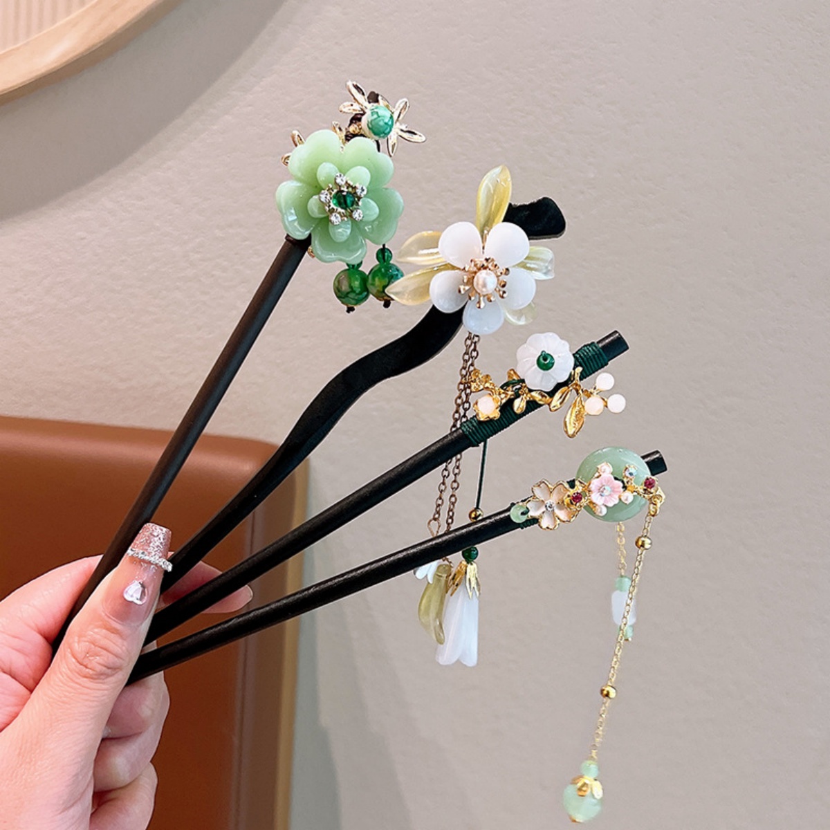 Grampo de cabelo de madeira co - Hanbok Hair Pin avaliação e preço